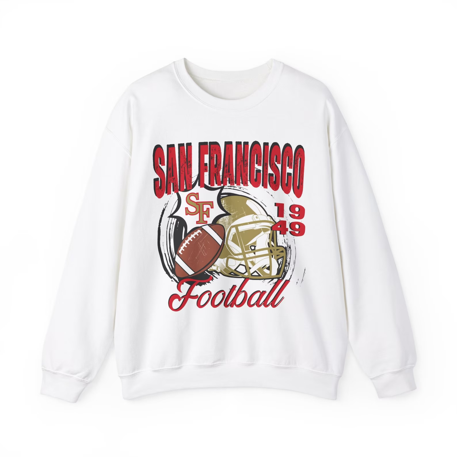 San Francisco Football Sweatshirt Football Crewneck San Francisco 49ers